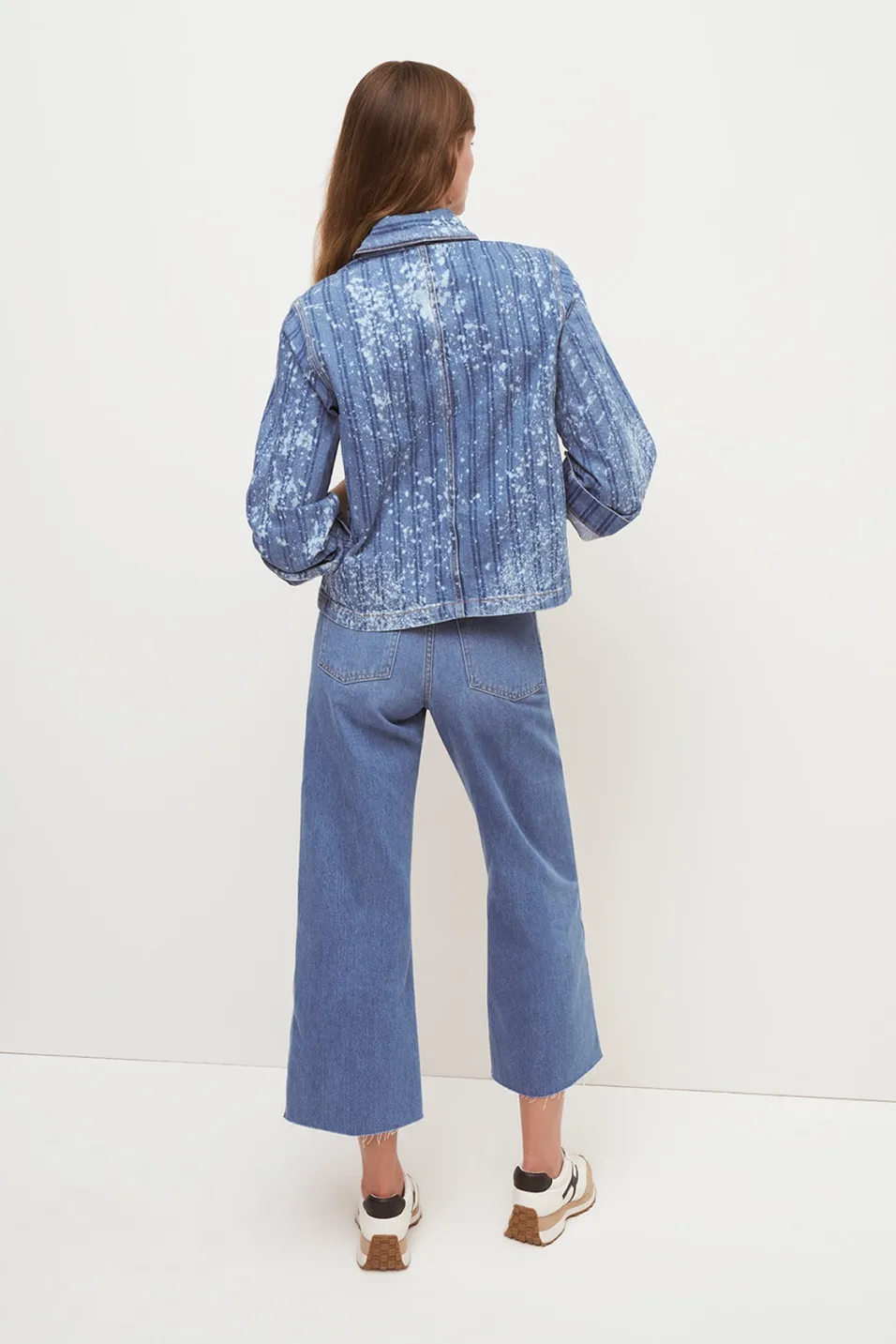 Veronica Beard Jackets & Outerwear*Dahl Acid-Washed Denim Jacket in Sapphire Sun SapphireSun