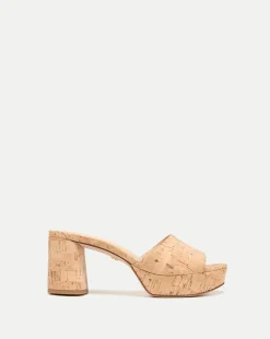 Veronica Beard Sandals*Dali Block-Heel Sandal Natural
