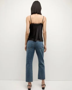 Veronica Beard Jeans*Daniela Cropped Straight-Leg Jean in Blue RebelBlue