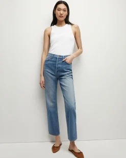 Veronica Beard Jeans*Daniela Straight-Leg Jean in Lakeshore Blush LakeshoreBlush