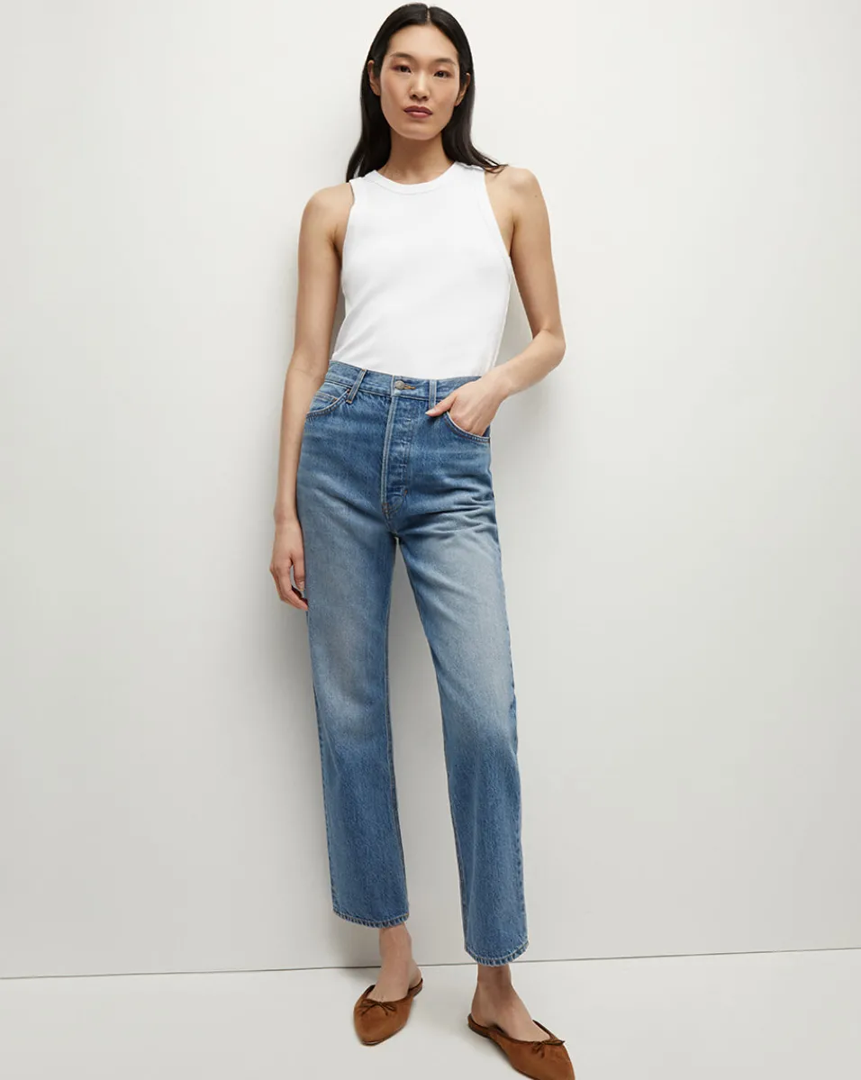 Veronica Beard Jeans*Daniela Straight-Leg Jean in Lakeshore Blush LakeshoreBlush