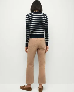 Veronica Beard Jeans*Daniela Straight-Leg Jeans in Tan Sierra TanSierra