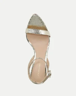 Veronica Beard Sandals*Darcelle Metallic Leather Sandal in Platinum