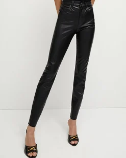 Veronica Beard Jeans|Pants*Debbie Skinny Vegan Leather Pant Black