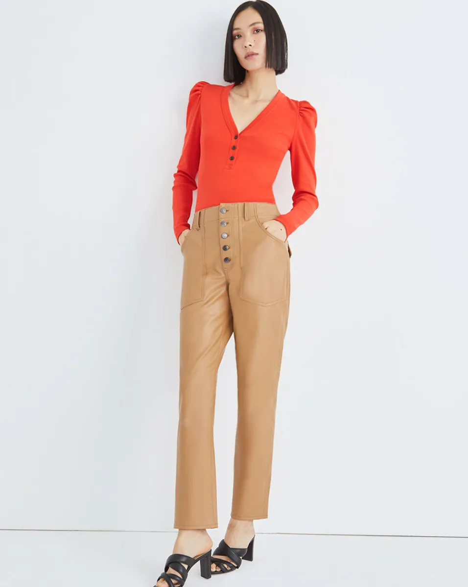 Veronica Beard Tops*Dekalb Puff-Sleeve Top Navy