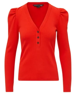 Veronica Beard Tops*Dekalb Puff-Sleeve Top Navy