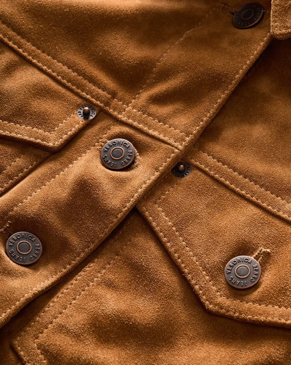 Veronica Beard Jackets & Outerwear|Matching Sets*Delena Suede Jacket in Whisky