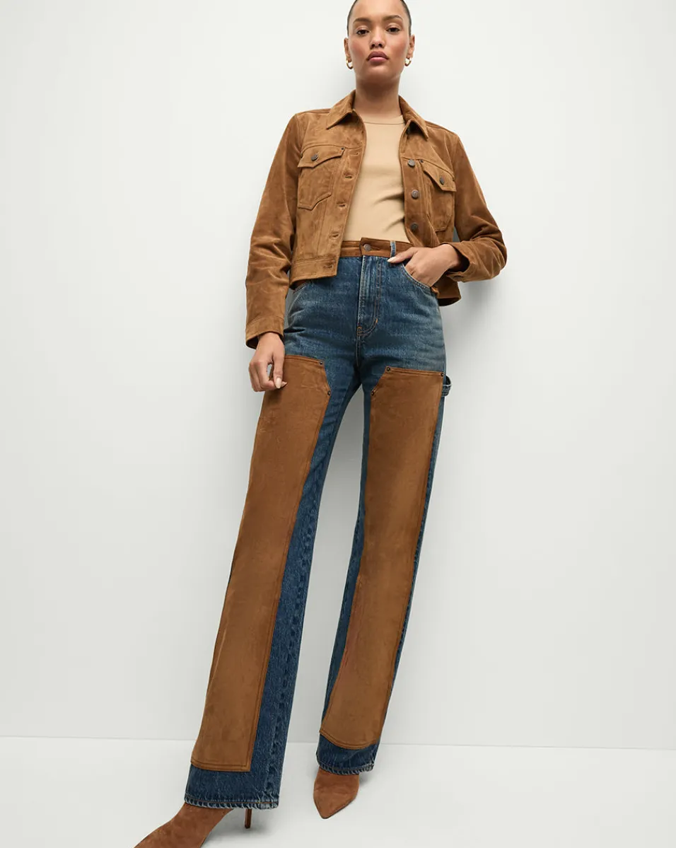Veronica Beard Jackets & Outerwear|Matching Sets*Delena Suede Jacket in Whisky