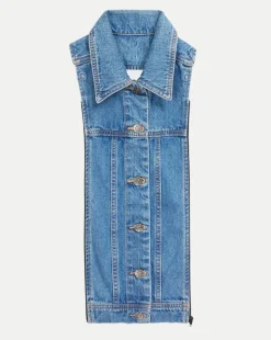 Veronica Beard Dickeys|Extended Sizes*Denim Slate Dickey Denim-Blue