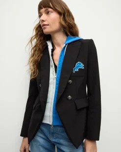 Veronica Beard Jackets & Outerwear*Detroit Lions Dickey Jacket in Black/Silver DetroitLions
