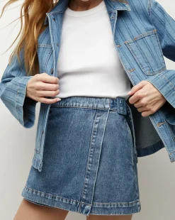 Veronica Beard Jeans|Skirts & Shorts*Diaz Denim Skort in Wanderer Dust WandererDust