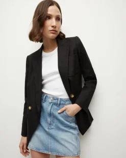 Veronica Beard Jackets & Outerwear*Didion Stretch-Linen Jacket in Black