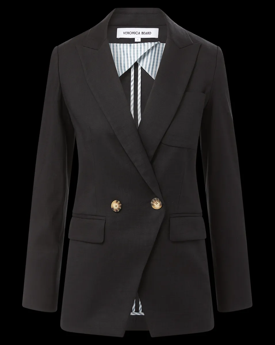 Veronica Beard Jackets & Outerwear*Didion Stretch-Linen Jacket in Black
