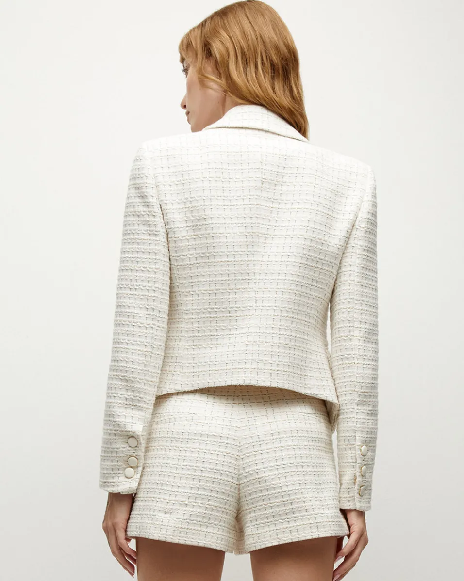 Veronica Beard Jackets & Outerwear*Diego Tweed Dickey Jacket in Ivory Multi IvoryMulti