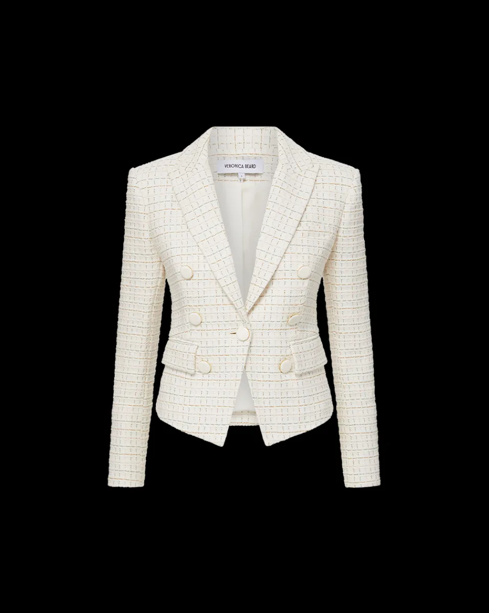 Veronica Beard Jackets & Outerwear*Diego Tweed Dickey Jacket in Ivory Multi IvoryMulti