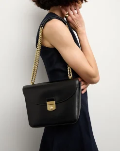 Veronica Beard Shoulder Bags|Party Dressing*Double Link Flap Bag in Black