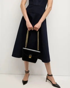 Veronica Beard Shoulder Bags|Party Dressing*Double Link Flap Bag in Black
