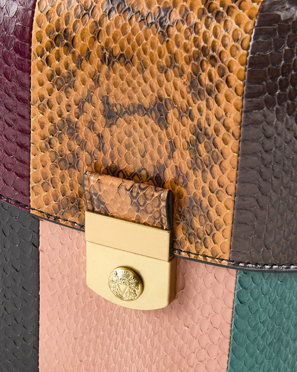 Veronica Beard Shoulder Bags|The Veronicas' Favorites*Double Link Patchwork Flap Bag in Cognac Multi CognacMulti