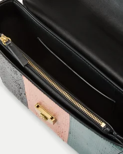 Veronica Beard Shoulder Bags|The Veronicas' Favorites*Double Link Patchwork Flap Bag in Cognac Multi CognacMulti