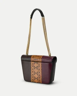 Veronica Beard Shoulder Bags|The Veronicas' Favorites*Double Link Patchwork Flap Bag in Cognac Multi CognacMulti