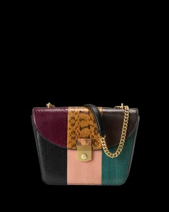 Veronica Beard Shoulder Bags|The Veronicas' Favorites*Double Link Patchwork Flap Bag in Cognac Multi CognacMulti