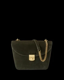 Veronica Beard Shoulder Bags|The Gift Guide*Double Link Suede Flap Bag in Pine