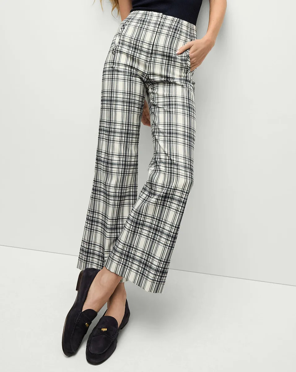 Veronica Beard Pants|Matching Sets*Dova Plaid Pant in Ivory/Navy
