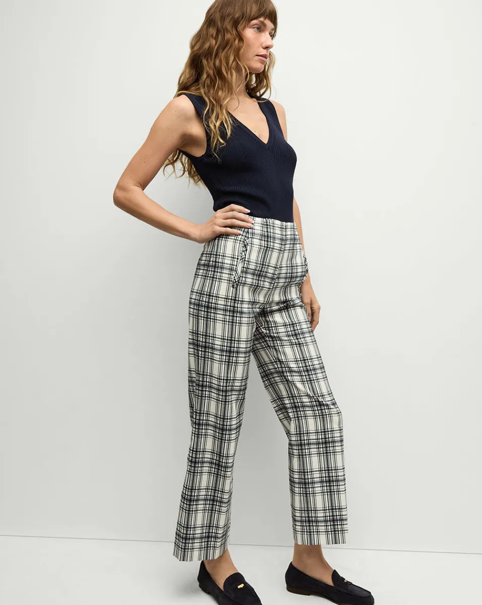 Veronica Beard Pants|Matching Sets*Dova Plaid Pant in Ivory/Navy