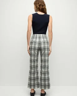 Veronica Beard Pants|Matching Sets*Dova Plaid Pant in Ivory/Navy