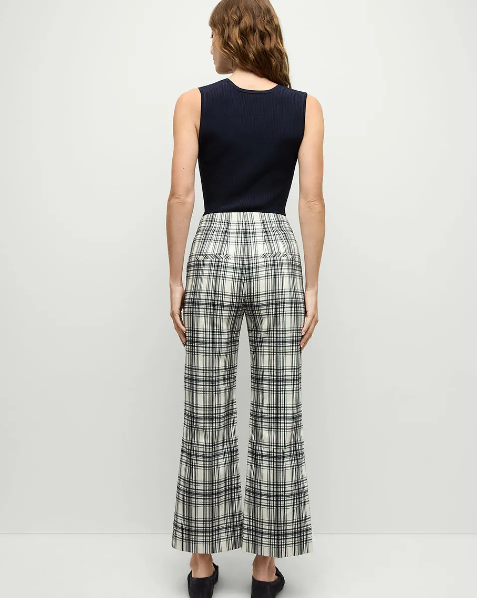 Veronica Beard Pants|Matching Sets*Dova Plaid Pant in Ivory/Navy