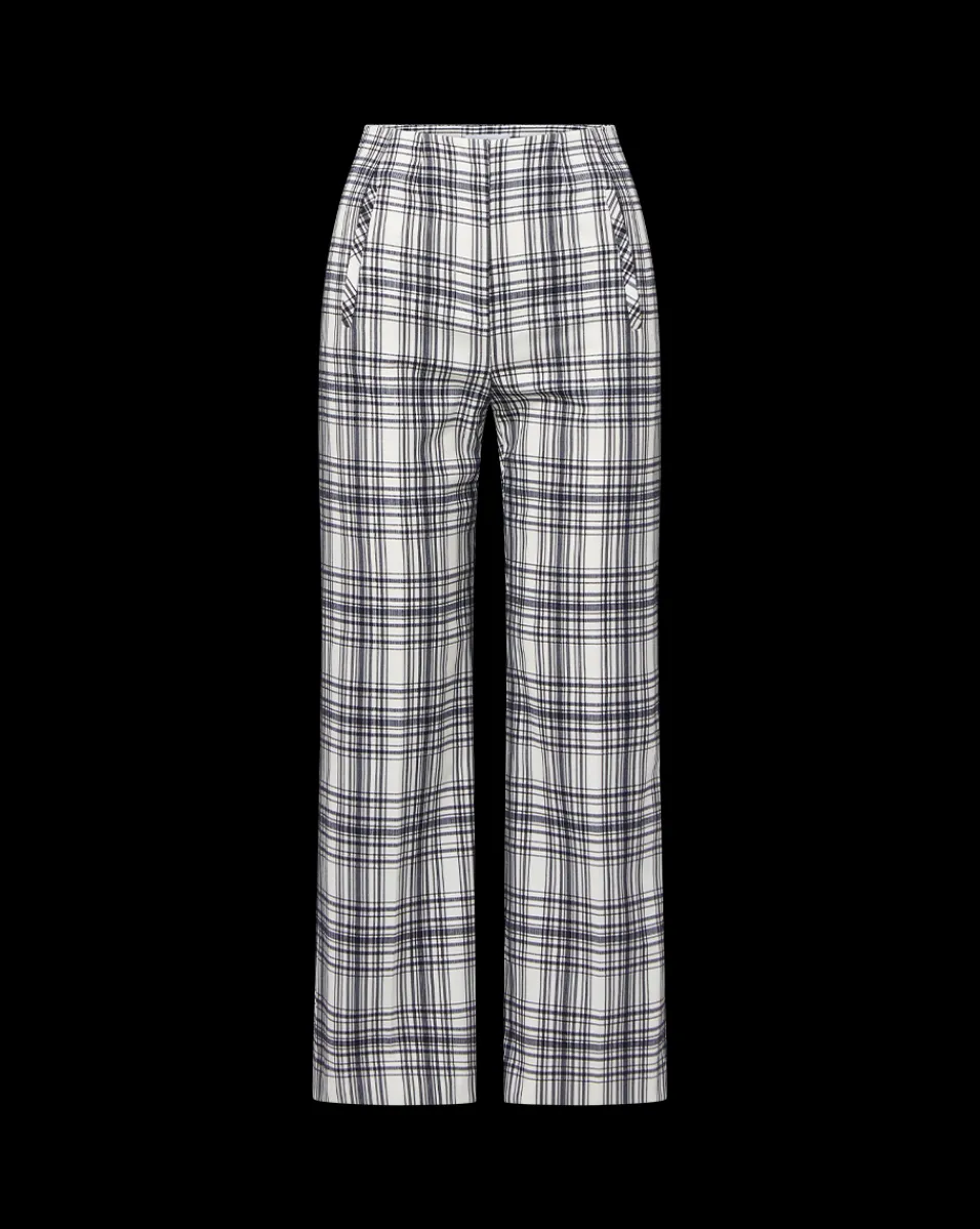 Veronica Beard Pants|Matching Sets*Dova Plaid Pant in Ivory/Navy