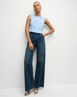 Veronica Beard Tops|Matching Sets*Drexley Cropped Vest in Blue Sky BlueSky