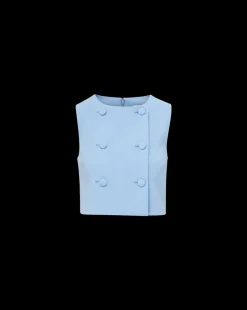 Veronica Beard Tops|Matching Sets*Drexley Cropped Vest in Blue Sky BlueSky