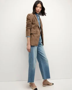 Veronica Beard Jackets & Outerwear*Duane Suede Dickey Jacket in Brown Bark