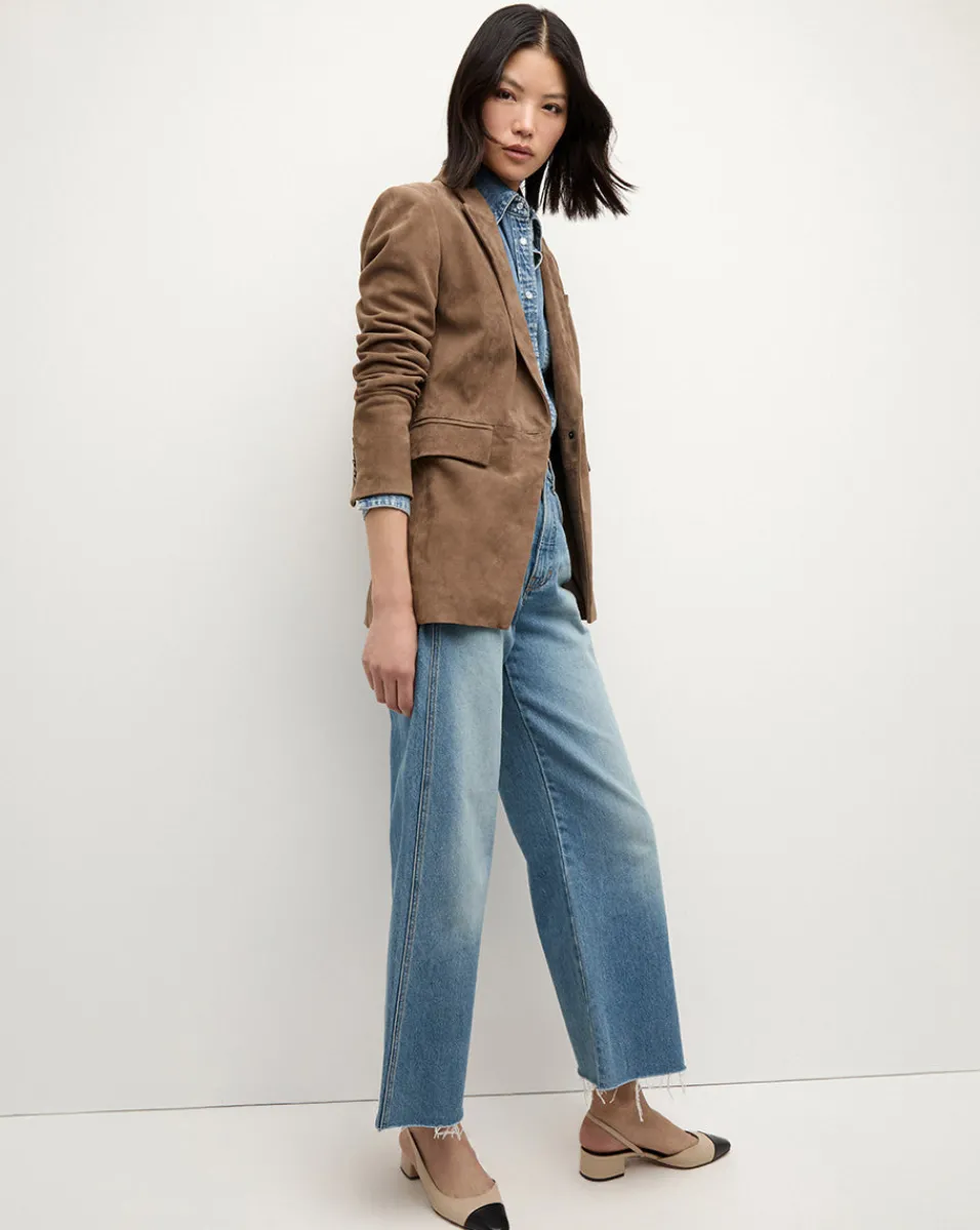 Veronica Beard Jackets & Outerwear*Duane Suede Dickey Jacket in Brown Bark