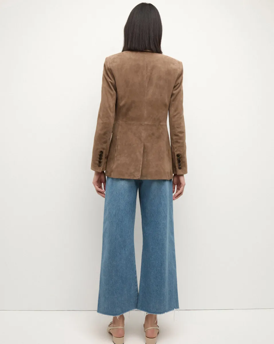 Veronica Beard Jackets & Outerwear*Duane Suede Dickey Jacket in Brown Bark