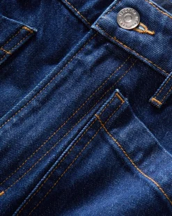Veronica Beard Jeans*Dylan Cuffed Straight-Leg Jeans in Indigo Denim IndigoRinse