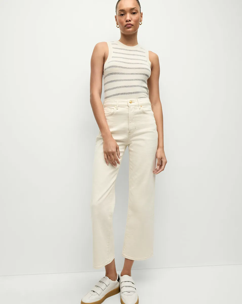 Veronica Beard Jeans*Dylan Straight-Leg Jean in Ecru