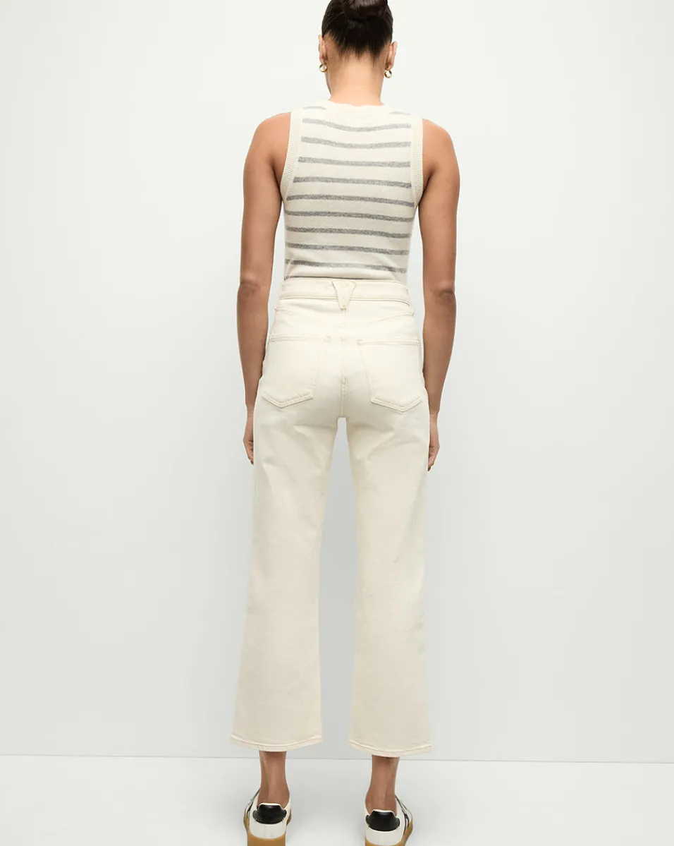 Veronica Beard Jeans*Dylan Straight-Leg Jean in Ecru