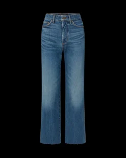 Veronica Beard Jeans*Dylan Straight-Leg Raw Hem Jean in Evening Dusk EveningDusk