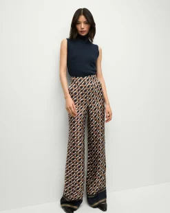 Veronica Beard Pants*Edia Pant in Navy/Acorn