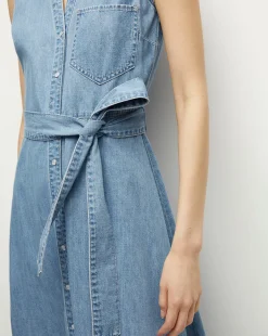 Veronica Beard Dresses*Edwina Denim Shirtdress in Iceberg