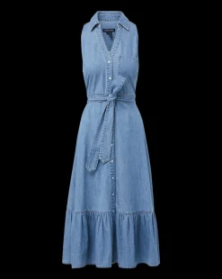 Veronica Beard Dresses*Edwina Denim Shirtdress in Iceberg