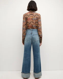 Veronica Beard Tops|The Veronicas' Favorites*Elaine Bow Blouse in Dark Chocolate Multi DarkChocolateMulti