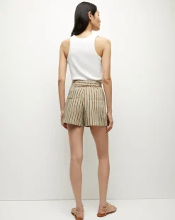 Veronica Beard Skirts & Shorts*Elbe Pinstripe A-Line Short SeafoamMulti