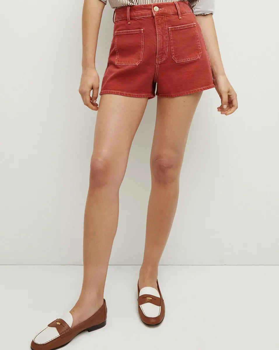 Veronica Beard Skirts & Shorts*Elijah Patch-Pocket Short in Brick Red BrickRed