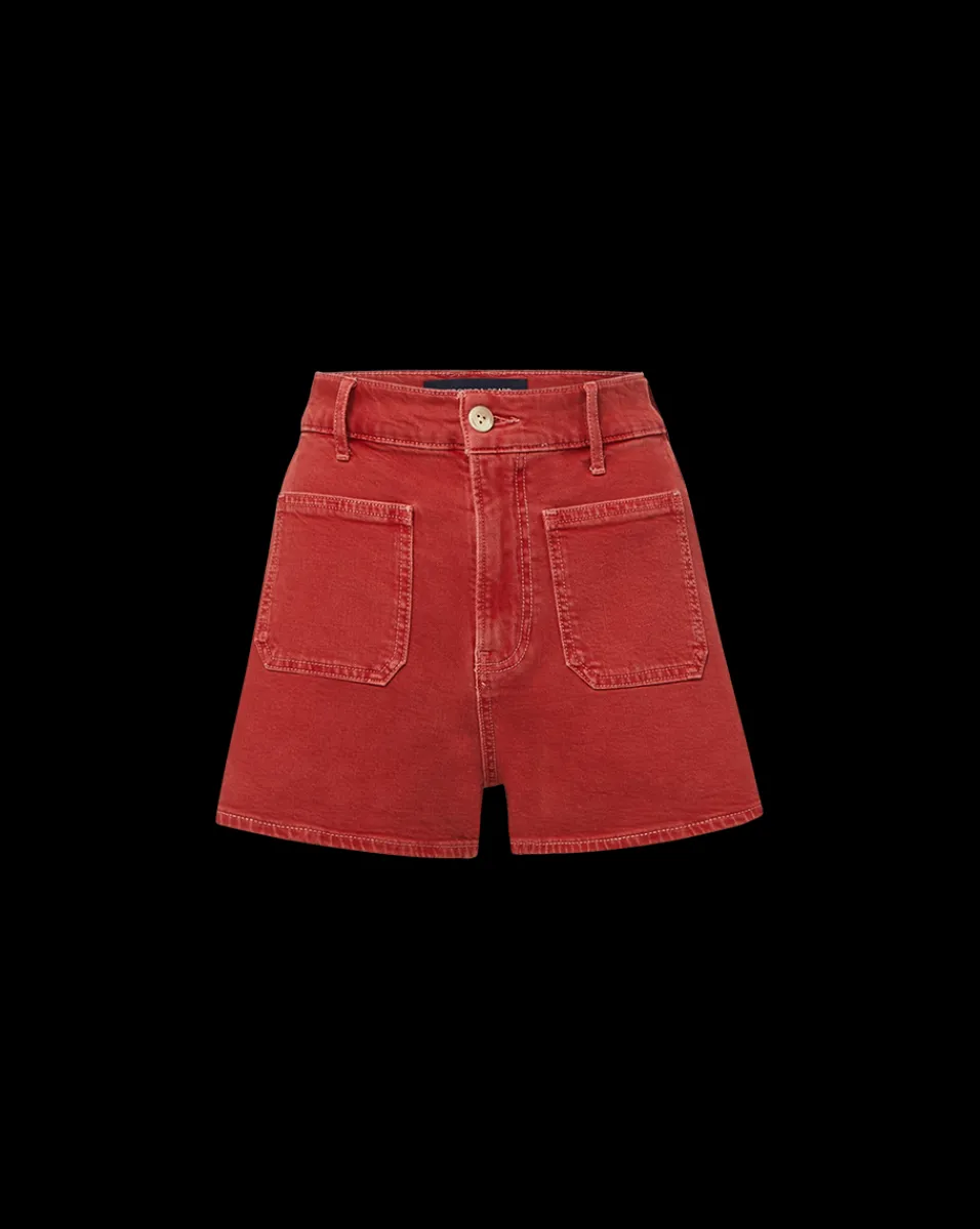 Veronica Beard Skirts & Shorts*Elijah Patch-Pocket Short in Brick Red BrickRed