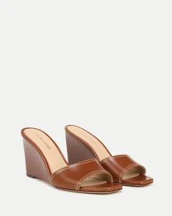 Veronica Beard Sandals*Ellen Wedge Sandal in Caramel