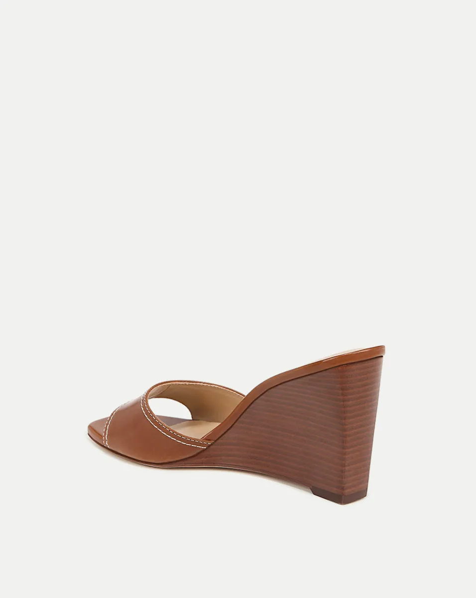 Veronica Beard Sandals*Ellen Wedge Sandal in Caramel