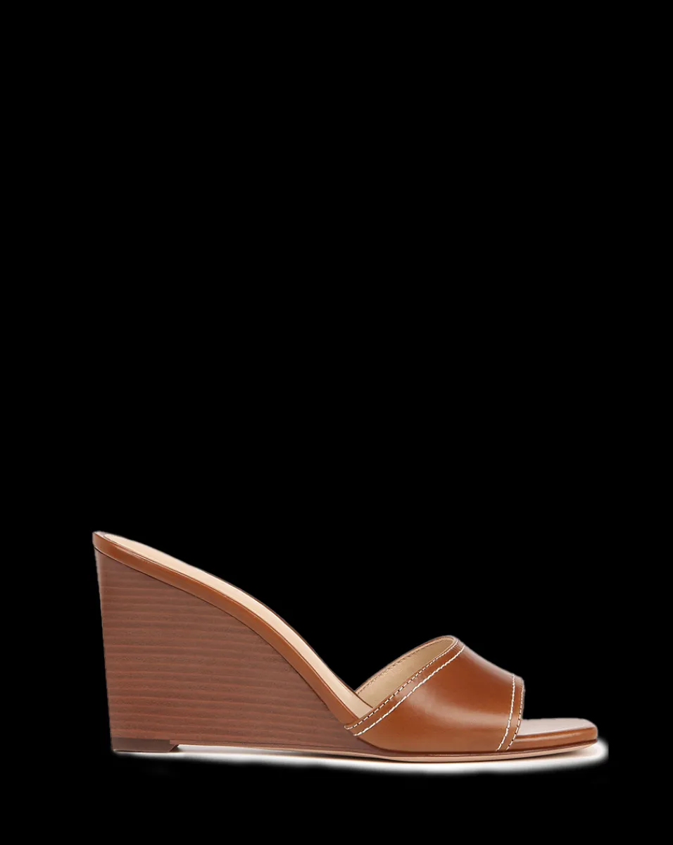 Veronica Beard Sandals*Ellen Wedge Sandal in Caramel
